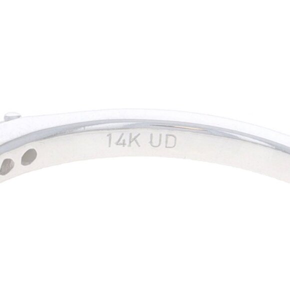 White Gold Diamond Wedding Band 14k Round Brilliant .15ctw Ring - Picture 7 of 7